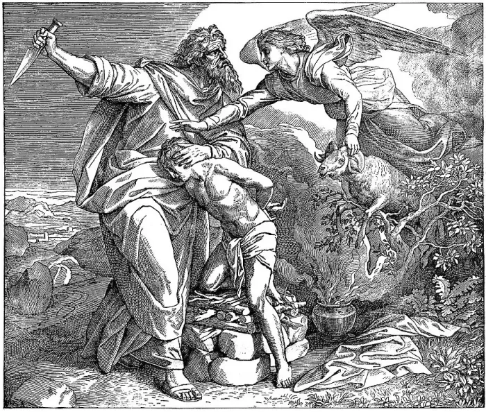 Framed Print : Woodcut, sacrifice of Isaac, Genesis 22 Framed Print : Woodcut, sacrifice of Isaac, Genesis 22