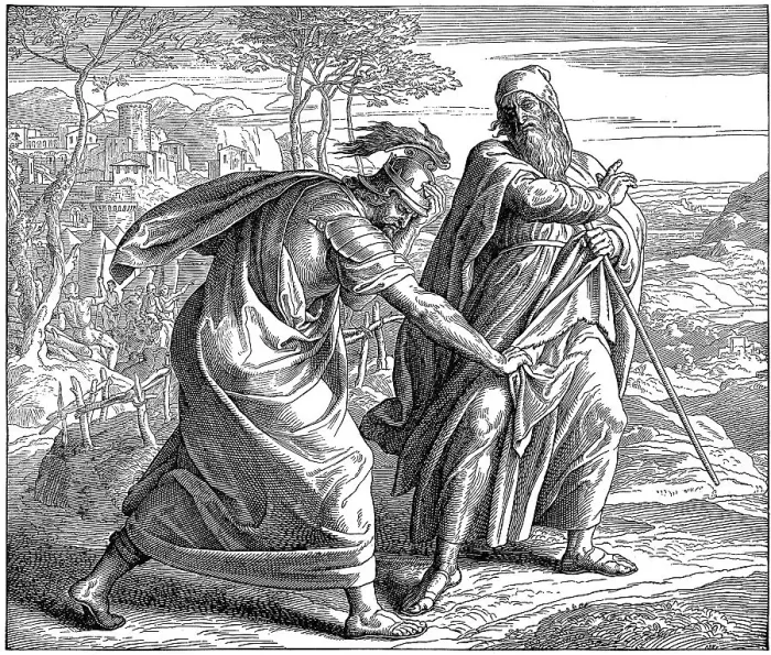 Framed Print : Woodcut, Saul is rejected by God Framed Print : Woodcut, Saul is rejected by God