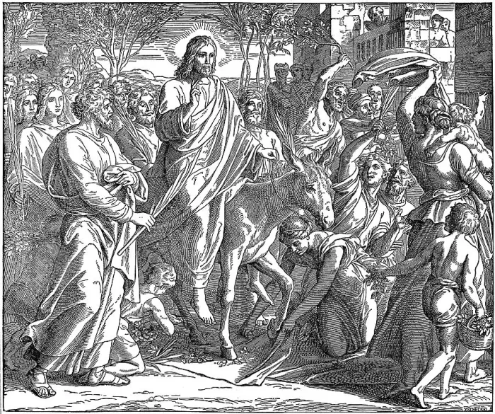 Framed Print : Woodcut, The Solemn entering in Jerusalem