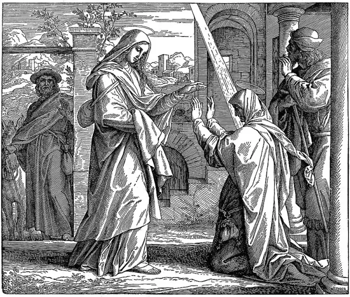Framed Print : Woodcut, The Visitation, Gospel of Luke