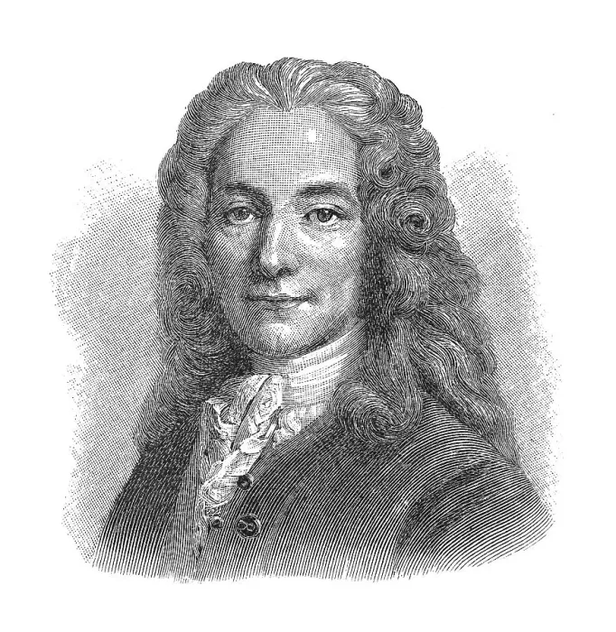 Framed Print : Woodcut, Voltaire, portrait