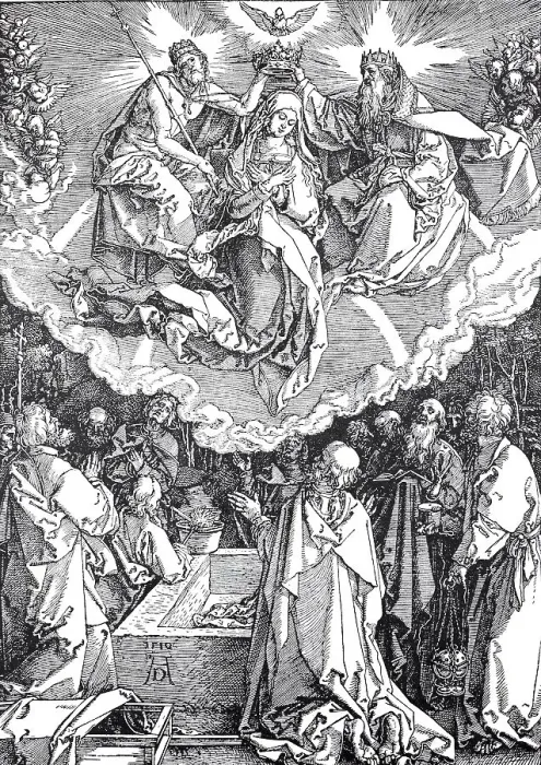 Framed Print : The woodcuts to complete the picture cycle of the Life of the Virgin Framed Print : The woodcuts to complete the picture cycle of the Life of the Virgin