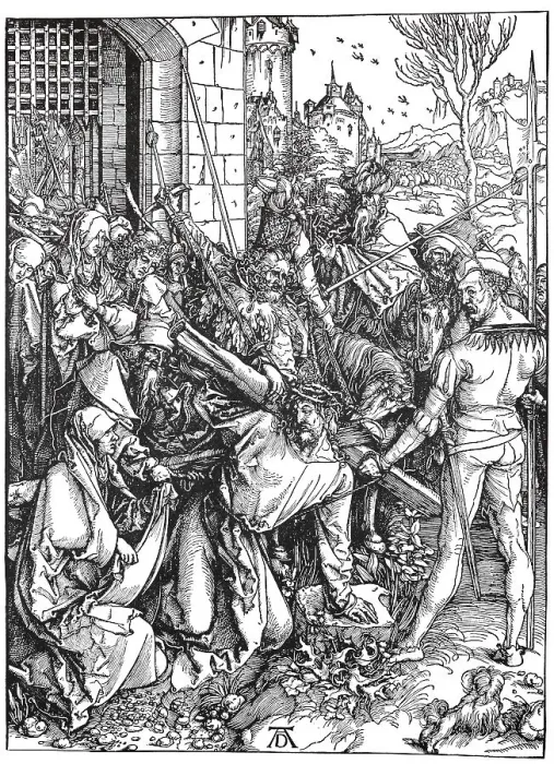 Framed Print : Woodcuts of the Great Passion, Christ on the Cross