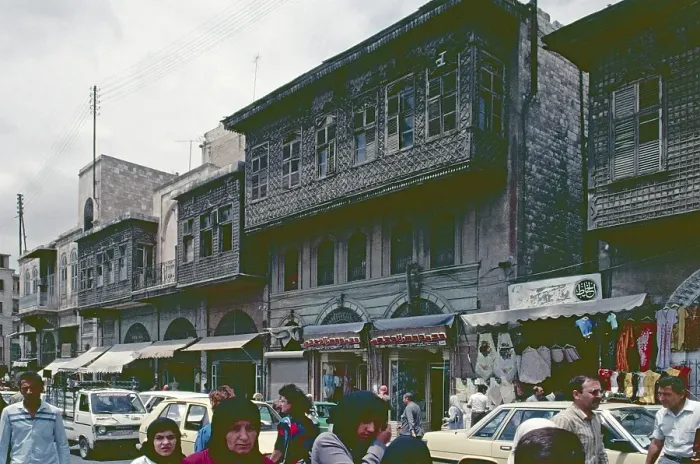 Framed Print : Wooden bay windows, souks, old town, Aleppo, Syria, May 1987, vintage, retro, old, historic, Asia Framed Print : Wooden bay windows, souks, old town, Aleppo, Syria, May 1987, vintage, retro, old, historic, Asia