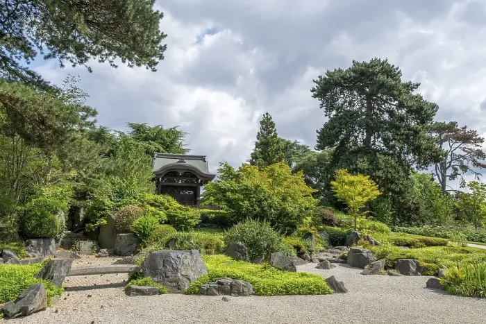 Framed Print : Wooden building in Japanese gardens