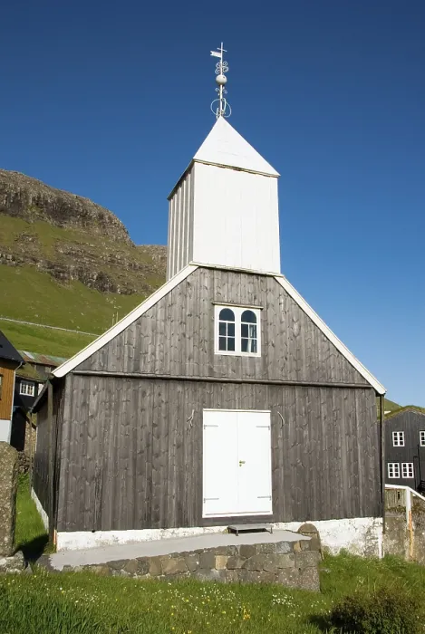 Framed Print : Wooden church, built 1865, Bour