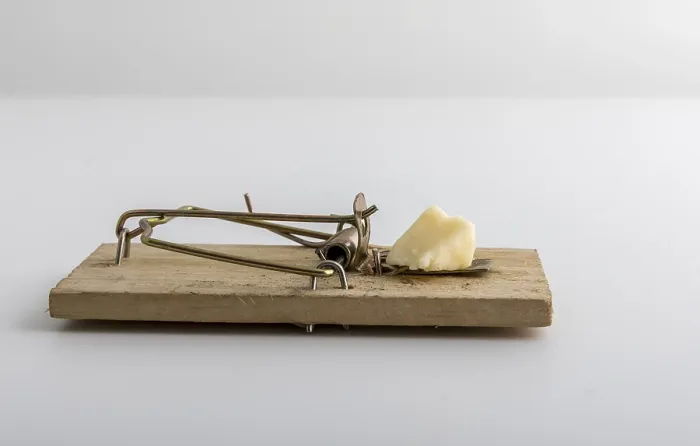 Framed Print : Wooden mouse trap with cheese bait Framed Print : Wooden mouse trap with cheese bait