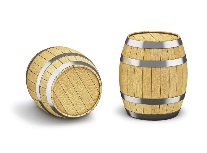 Framed Print : Wooden oak brandy wine beer barrels isolated on white background Framed Print : Wooden oak brandy wine beer barrels isolated on white background