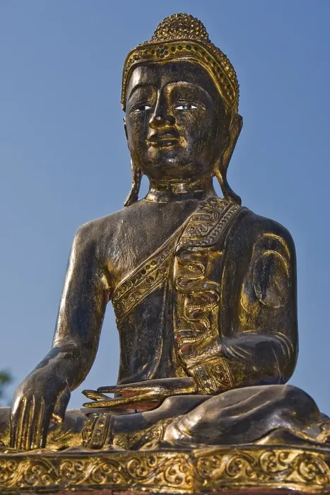 Framed Print : Wooden statue of a Buddha Framed Print : Wooden statue of a Buddha