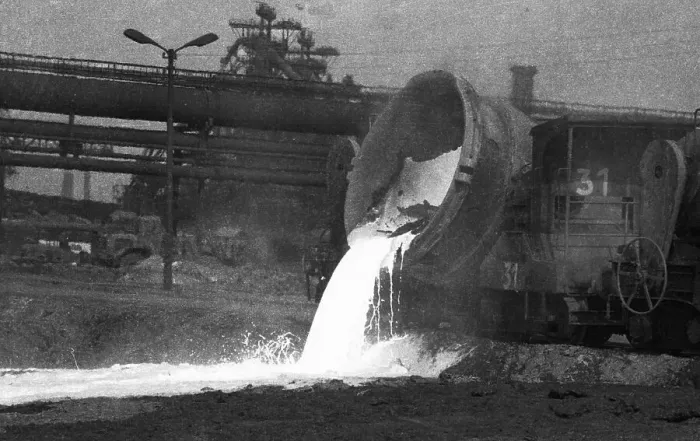 Framed Print : The work of steelworkers like here on 31 Framed Print : The work of steelworkers like here on 31
