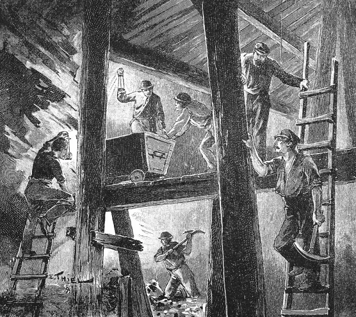 Framed Print : Work at work in a mine, supporting beams of the mine carpentry Framed Print : Work at work in a mine, supporting beams of the mine carpentry