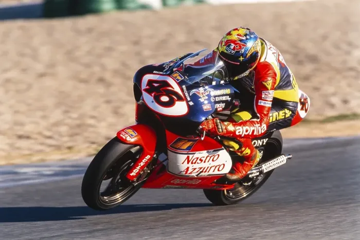 Framed Print : World Champion Valentino Rossi (ITA), #46 Aprilia RS 250 ccm, Motorcycle World Championship 1998, Italy, Europe