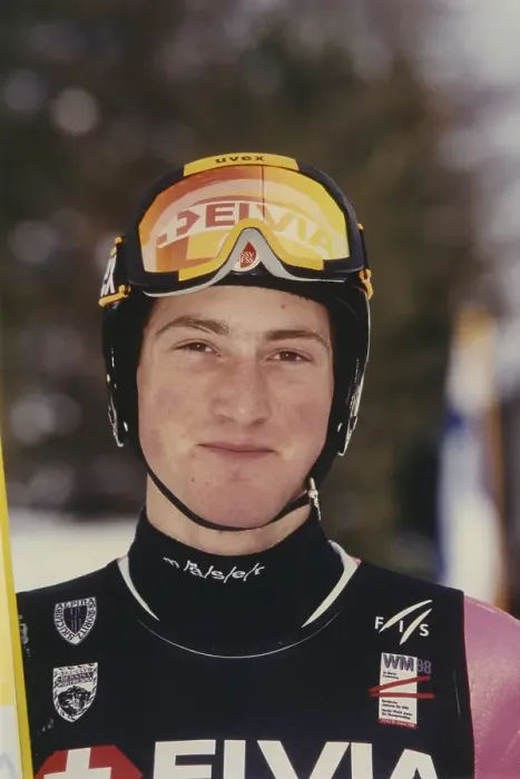 Framed Print : World Cup, ski jumping, portrait of Joel Morerod (CH) in 1998, Germany, Europe