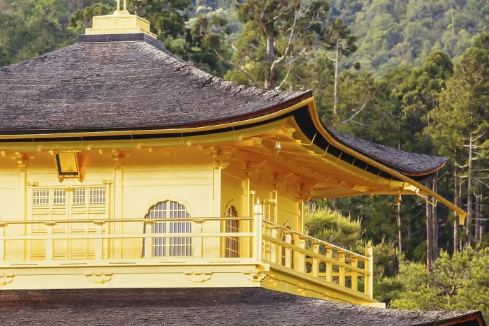 Framed Print : The world famous Kinkakuji Temple (The Golden Pavilion) in Kyoto