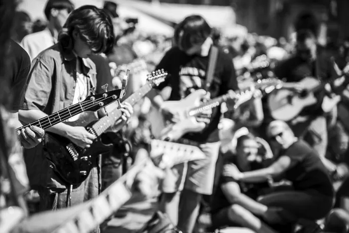 Framed Print : World Guitar Record concert in the Wroc|aw market square Framed Print : World Guitar Record concert in the Wroc|aw market square