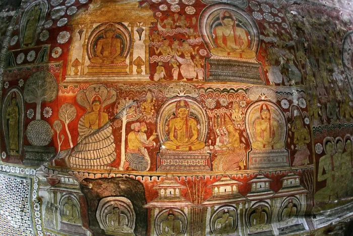 Framed Print : World heritage site Dambulla, three rock cut temple of 1st century bc