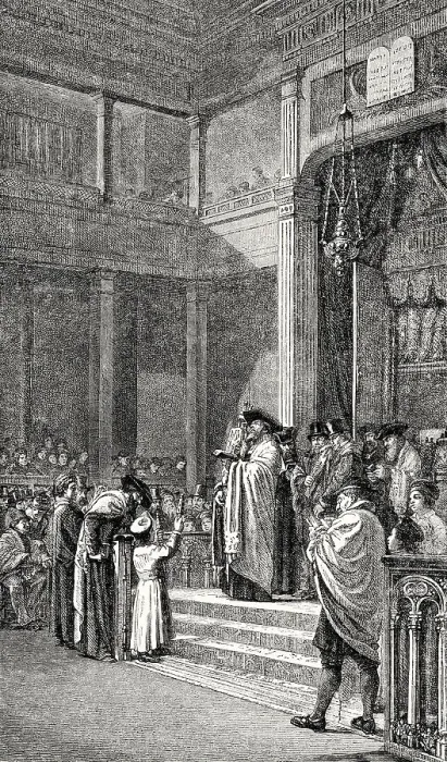 Framed Print : Worship of God in Judaism, 19th century