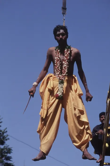 Framed Print : Worshiper of Tamil lord kartikeya Thaipusam festival