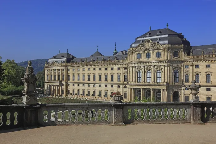 Framed Print : The Wuerzburg Residenz, view from the bastion