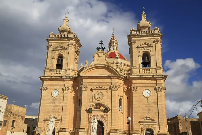 Framed Print : Xaghra Parish Church is an old Church situated in Xaghra in Malta