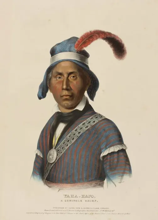 Framed Print : Yaha-Hajo. A Seminole Chief (1842) Framed Print : Yaha-Hajo. A Seminole Chief (1842)