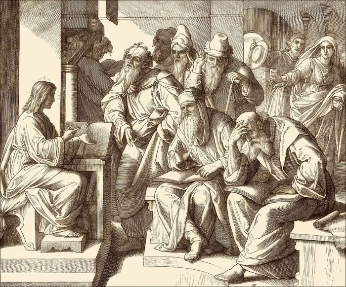 Framed Print : Twelve years old Jesus at the Temple Framed Print : Twelve years old Jesus at the Temple