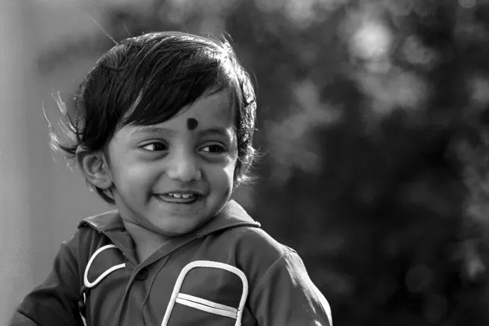Framed Print : Two years old South Indian boy child smiling
