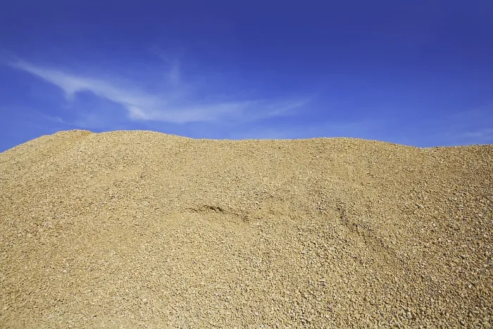 Framed Print : Yellow gravel sand quarry mountain for construction concrete Framed Print : Yellow gravel sand quarry mountain for construction concrete