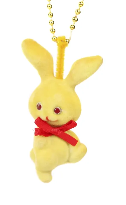 Framed Print : Yellow rabbit. Toy of christmas tree Framed Print : Yellow rabbit. Toy of christmas tree