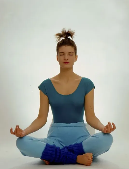 Framed Print : Yoga sitting position