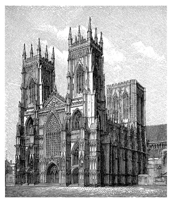 Framed Print : York Cathedral, built from 1291 to 1410