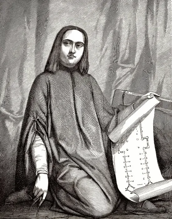 Framed Print : A young architect in the Middle Ages