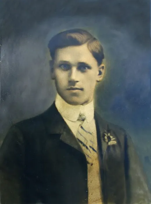 Framed Print : Young man, 25 years, portrait, Transylvania