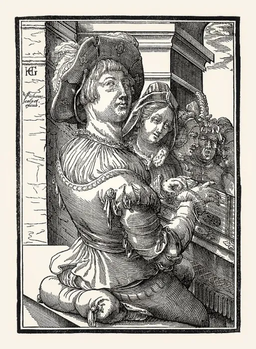 Framed Print : A young man playing the dulcimer