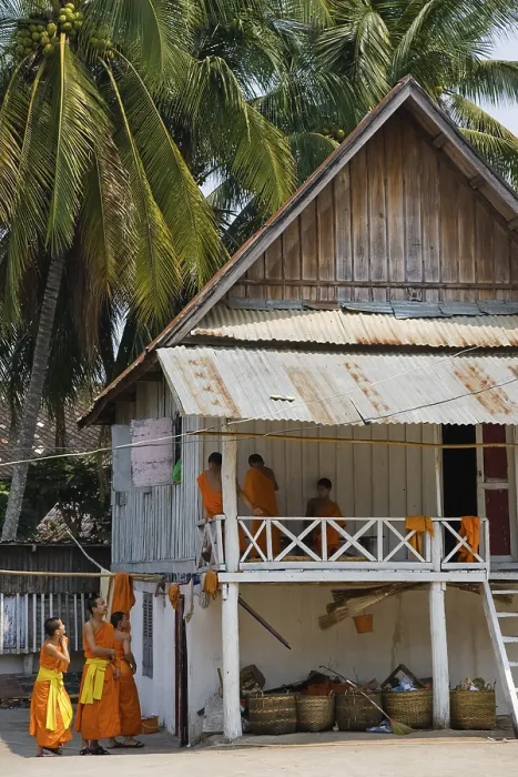 Framed Print : Young monks enjoying their spare time
