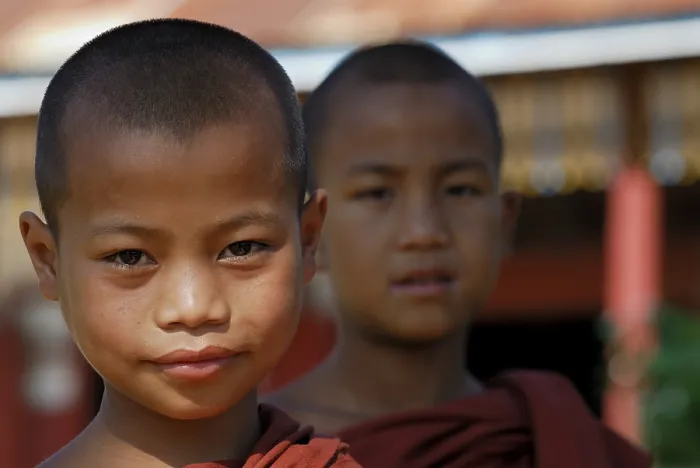 Framed Print : Young monks, Inle Lake, Myanmar Framed Print : Young monks, Inle Lake, Myanmar