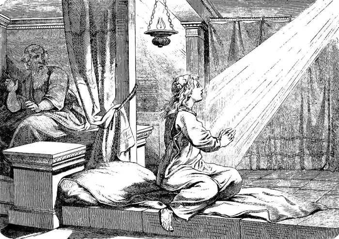 Framed Print : Young Samuel receives the first revelation