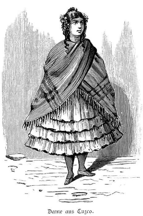 Framed Print : Young woman, distinguished, poncho