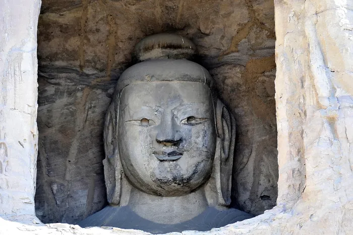 Framed Print : Yungang grottoes, buddha statue, china