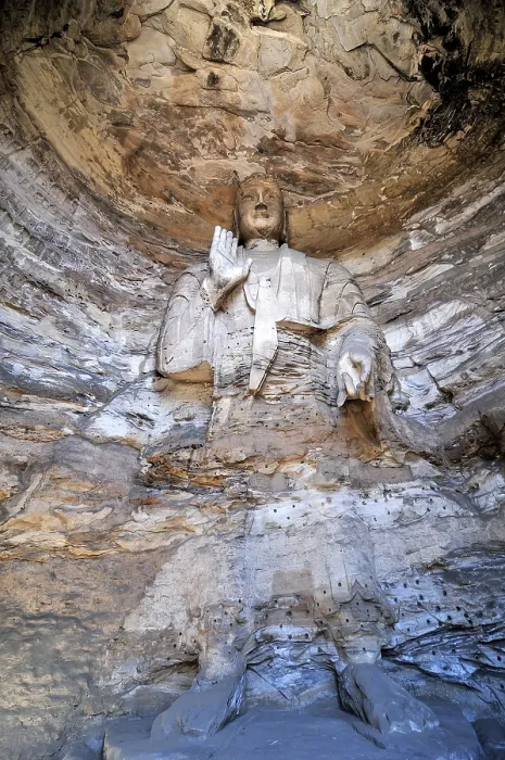 Framed Print : Yungang grottoes, buddha statue, china