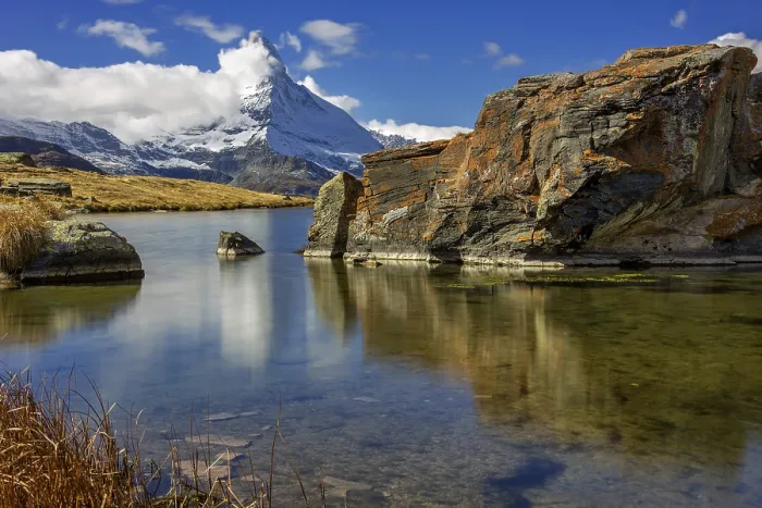 Framed Print : Zermatt, Matterhorn, Stellisee. Switzerland Framed Print : Zermatt, Matterhorn, Stellisee. Switzerland