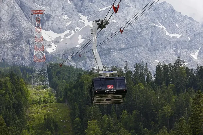 Framed Print : Zugspitze cable car, Grainau, Upper Bavaria Framed Print : Zugspitze cable car, Grainau, Upper Bavaria