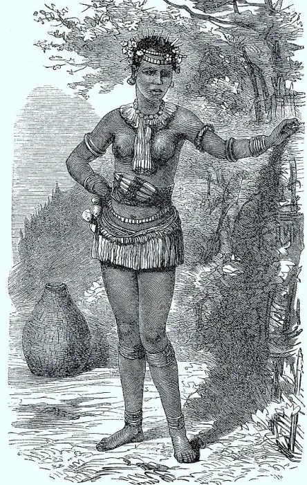 Framed Print : Zulu Cape Girl in 1878, Historic Framed Print : Zulu Cape Girl in 1878, Historic
