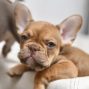 10 weeks young Mocca French Bulldog dog puppy