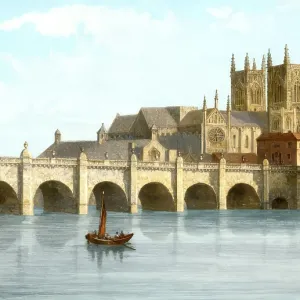 18th Century Print of Westminster Bridge, London 18th Century Print of Westminster Bridge, London