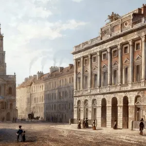 18th Century Somerset House Print, London England 18th Century Somerset House Print, London England