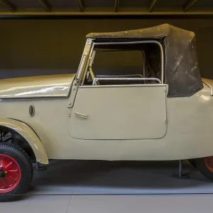 1941 classic car Peugeot VLV, French electric microcar at Autoworld 1941 classic car Peugeot VLV, French electric microcar at Autoworld