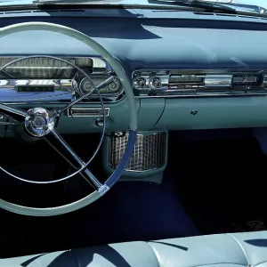1957 Cockpit Cadillac at a Classic Car Show in Belvidere
