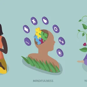 3D Isometric Flat Illustration of Human Mental Health 3D Isometric Flat Illustration of Human Mental Health
