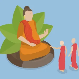 Buddhist Temple Print - 3D Isometric Illustration